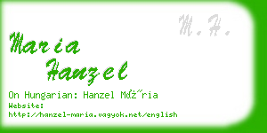 maria hanzel business card